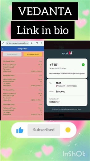 VEDANTA" App Payment Proof | Smart Earn Daily #MakeMoneyOnline #Shorts
