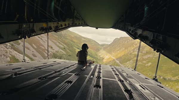 Watch a 120 ton aircraft blast low through mountains - "One mistake ends it"