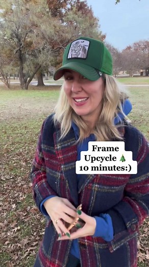 DIY Small Frame Upcycle for Christmas Tree Ornaments