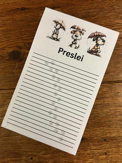 Puppy Personalized Notepad