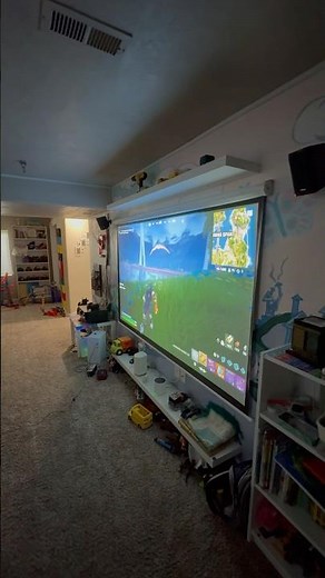 Basement Transformation. Projector Setup for Movies and Gaming!