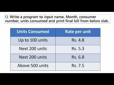 Slab Based Question | Slab Based Program | Electricity Bill Questions