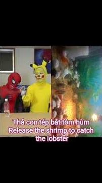 Pikachu bày mưu bắt "tôm hùm" 🦞 Crazy Fishing 🤯 #spiderman #pikachu #funny #shorts #viral #comedy
