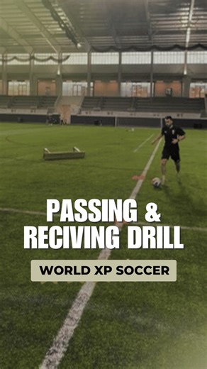 4 passing and receiving drills. Scan. Open up. Play forward. 👉 Save this and master them ⚽️ 👉 Follow @WorldXpsoccer - #soccer #soccertraining #drill #training #mls