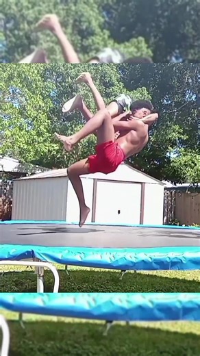 backyard trampoline wrestling on TikTok