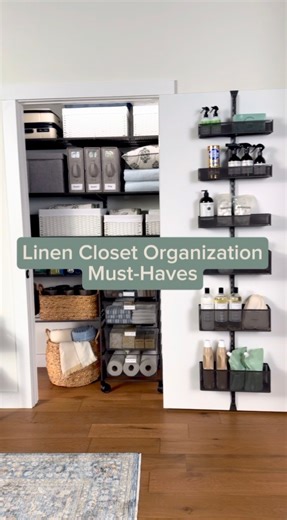 If your linen closet tends to become a catch-all, this is your sign to reset! SHOP online: https://container.store/4k8QUyP By grouping like items, using labels, and maximizing vertical space, this closet is now both functional and easy to maintain—clean towels, extra sheets, and everyday essentials, all exactly where they belong. | The Container Store