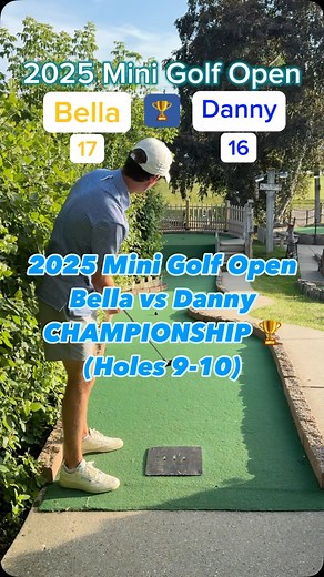 42K views · 724 reactions | Bella vs Danny CHAMPIONSHIP MATCH  (Holes 9-10) - 2025 Mini Golf Open #twintour #twintourgolf #minigolf #golf#minigolfing #puttputt #puttputtgolf #viral ( @swingtimegermantown ) | Twin Tour Golf | Facebook