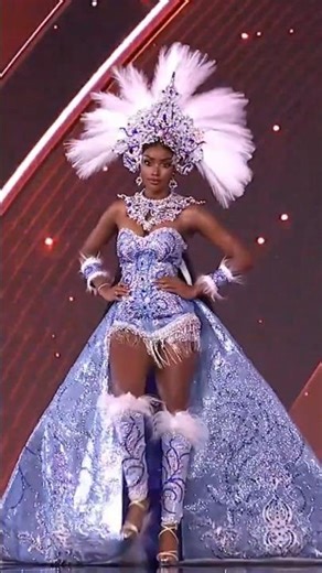 🇦🇴 Angola’s Golden Spirit! Maria Augusta – MU 2025 National Costume #MissUniverse2025 #shorts