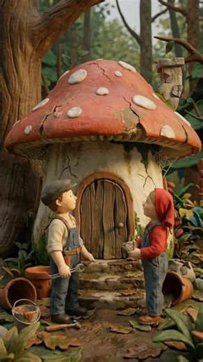 The Couple Builds A Mushroom House in the Jungle 🍄 | Miniature Countryside Life ⭐
