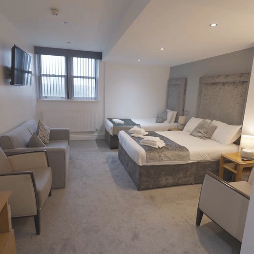 We want to give you a look at some of the wonderful rooms at the Royal Seabank. Suite A is very popular, it's a Premier Room with double, single and sofa beds. It's got lots of space and it ideal for a family group or good friends. Here's a quick tour of it. | Blackpool Promotions