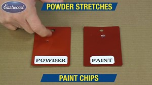 Check out the incredible durability of powder coating on a surface compared to paint. Powder coating produces surfaces that are far more resistant to chipping, scratches, and wear than other finishing. | Eastwood