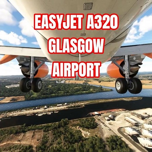 🛬 Perfect Landing! easyJet Airbus A320 Gear Cam at Glasgow Airport 🇬🇧