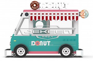 Donut Food Truck For Sale. Affordable Mini Electric Donut Food Truck Donut Stand