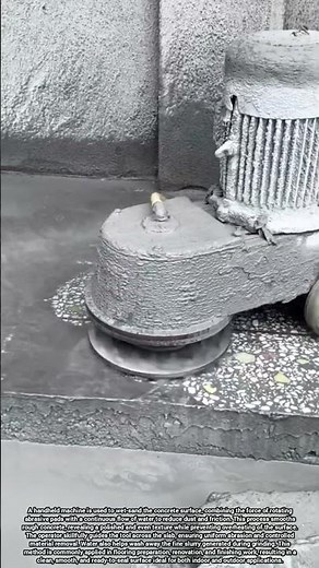 Handheld Machine Wet Sanding Concrete Surface for Smooth Finish