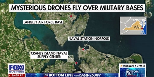 Mysterious drones seen over three sensitive US installations