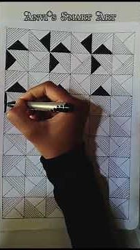 3 designs in a single pattern | Zentangle art | Zentangle art for beginners | Doodle art |