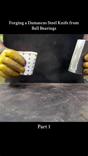 Forging a Damascus Steel Knife from Ball Bearings