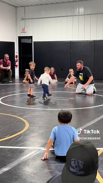 We are ready for summed weestling to start! #walkerweese #voiceover #wrestler #family #wwe #littlekid