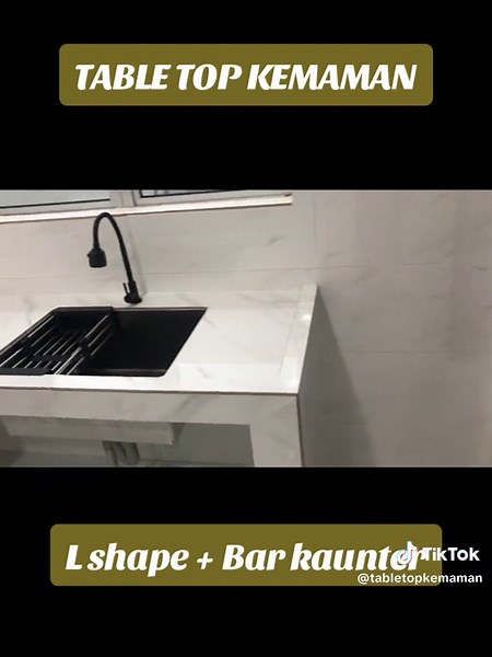 Table Top Kemaman - L Shape Bar Counter for Stylish Home Renovation