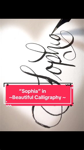 Beautiful Calligraphy: Writing 'Sophia' in Style
