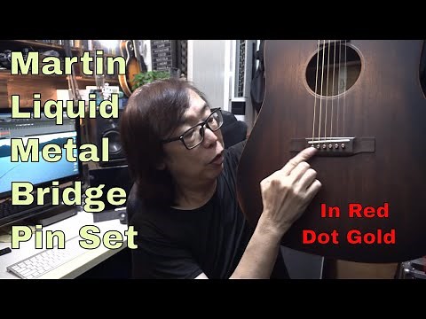 Martin Liquid Metal Bridge Pin Set in Red Dot Gold