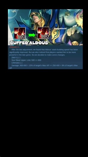 Aldous 800 Stack Montoon in Mobile Legends