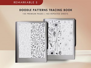 Doodle Pattern Tracing Book: 100 Pages for Remarkable 2 and Paper PURE (PDF) - Etsy