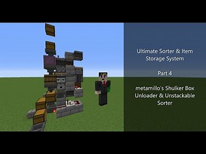 Item & Shulker Unloader and Unstackable Sorter - Fast, Small & Easy to Build - USISS Part 4