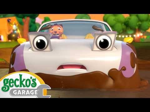 Stuck In The Mud | Gecko's Garage | Trucks For Children | Cartoons For Kids