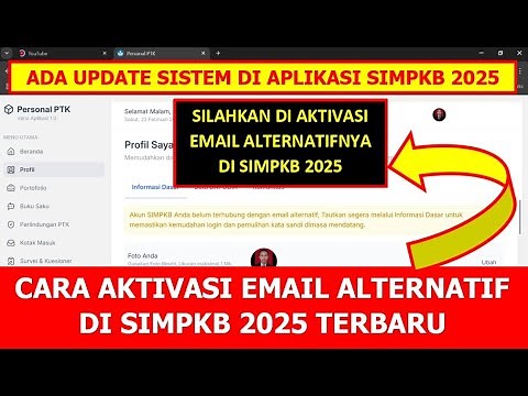 HOW TO ACTIVATE ALTERNATIVE EMAIL IN SIMPKB 2025 LATEST
