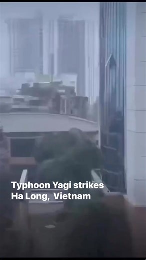 33K views · 376 reactions | Glass panels are ripped off a building in Ha Long, Vietnam, as Typhoon #Yagi makes landfall | Zoom Earth | Facebook