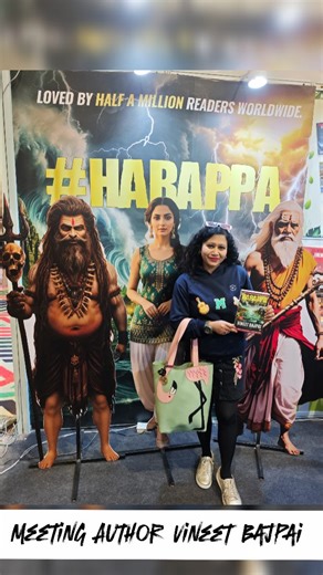 Mandy Dubey on Instagram: "Meeting author @vineet.bajpai of the Harappa fame at the World Book Fair was a fantastic experience! His Harappa trilogy has sold more than 5 million copies! Watch this reel to know a very crucial information about this sought after series! @treeshadebooks"