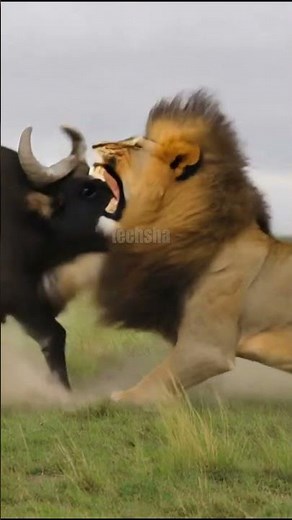 Buffalo vs Lion: Shocking Real Fight to Save the Calf | Nature’s Wildest Battle!