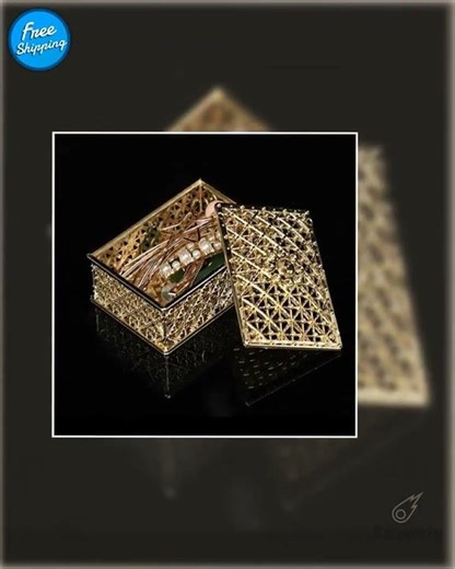 Mini Treasure Silver Jewelry Box Set Floral Hollow Pattern