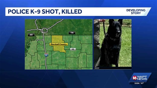 K-9 officer killed in shooting at Marshall County Correctional Facility