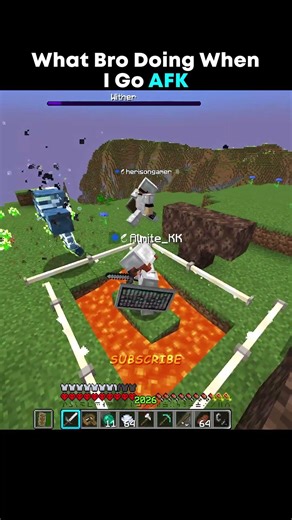 What Bro Doing When I Go AFK #minecraft #mlgclutch #pvp #clutch #manhunt #gaming