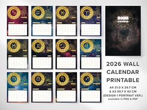 2026 Zodiac Sign Calendar: Educational and Informative Monthly Planner (digital Download) - Etsy Australia