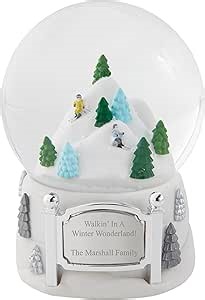 Things Remembered Engraved Skiing Mountain Musical Snow Globe (Free Customization), Plays Winter Wonderland Music