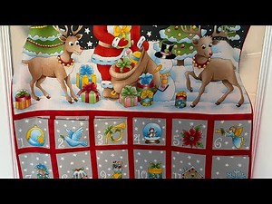 Tutorial to show how to make a beautiful advent calendar (fold up pockets)