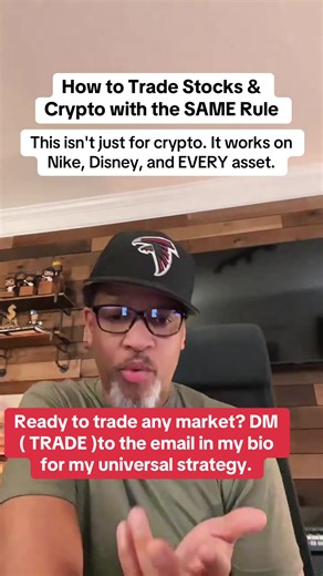 Applies the 50% Fibonacci level to stock charts (e.g., Nike) to show universal applicability. #Stocks #Crypto #Trading #Fibonacci #Investing