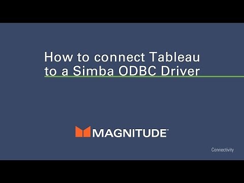 How to Connecto Tableau to any data source through an ODBC driver