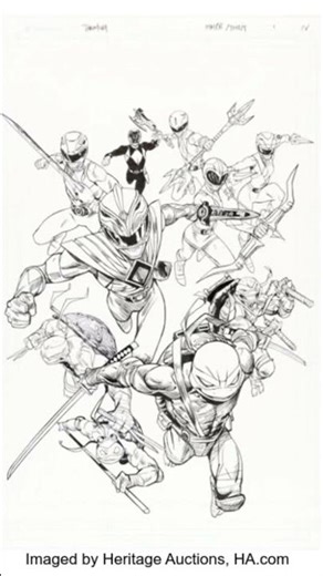 RARE Power Rangers & TMNT, Sketch Art!
