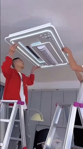 Stay cool & lit! 🌬️💡 Bladeless ceiling fan with light & 6 speeds. #BladelessFan #CeilingFan #Bedroom