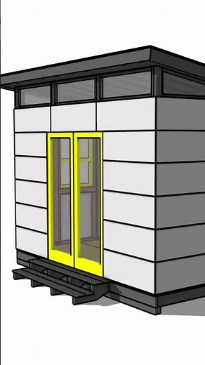 DIY 8x12 Office Shed Plans #shed #homeoffice #office shed