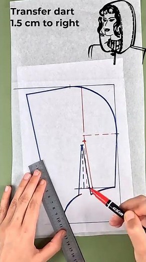 Patternmaking Tip| Use Dart To Make Hood Pattern 2 Pieces #sewingpattern #sewing #sew #diy