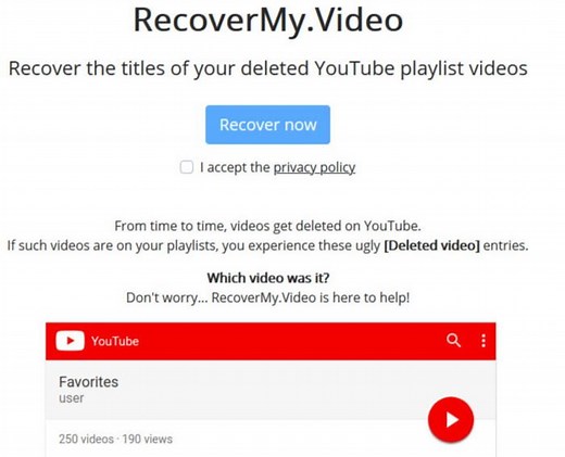 How to find out Title of a Deleted Video on YouTube