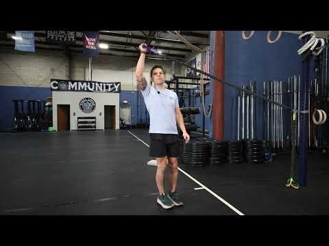 Standing Banded ER to Overhead Press with Turn Breakdown | Rotational Control & Overhead Stability