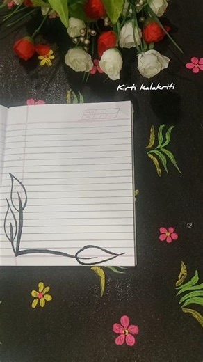 1 min Easy Border Design #shorts #foryou #easy #simple #beautiful #borderdesignsforprojects #yt