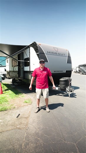 Featured RV: Keystone Hideout 241DB 🚐 🌟 Spacious U-shaped dinette 🌟 Double bunks for kids or guests 🌟 Built-in solar power 🌟 A roomy king bed Find your Hideout today at rvcountry.com | RV Country
