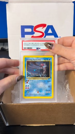 Don Diego Trading on Instagram: "Found this Shining Gyarados in a showcase while dropping off my @psacard submission at in person event! I wanted to take a chance on grading it since even in a low grade, iconic cards like this still hold value, and I just absolutely love this art! Let’s see if it was worth it! @psacardtcg #psapartner"